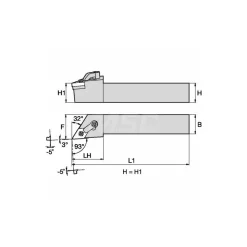Indexable Turning Toolholder: MDJNR & L164D, Clamp & Screw
