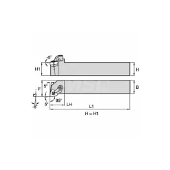 Indexable Turning Toolholder: MWLNR & L124B, Clamp & Screw