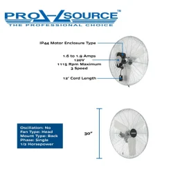 Industrial Circulation Fan: 30" Dia