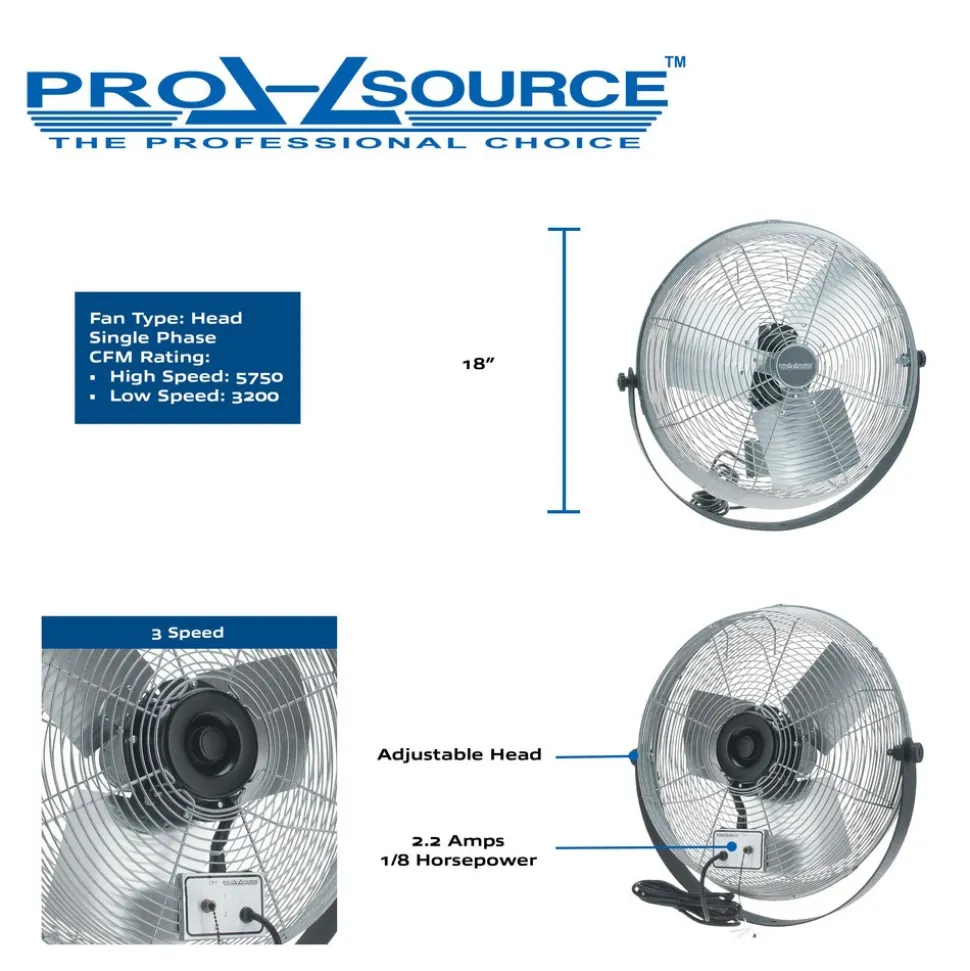 Industrial Circulation Fan: 18" Dia