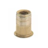 1/4-20, 0.39 Insert Dia, 0.58" OAL, Knurled Body Open End Threaded Insert