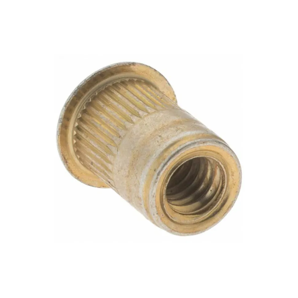 1/4-20, 0.39 Insert Dia, 0.58" OAL, Knurled Body Open End Threaded Insert