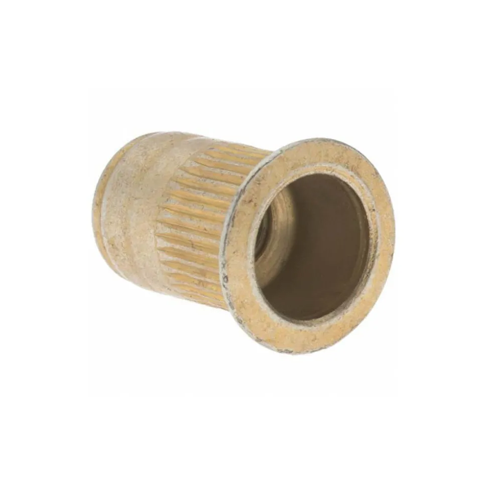 1/4-20, 0.39 Insert Dia, 0.58" OAL, Knurled Body Open End Threaded Insert