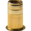 1/4-20, 0.39 Insert Dia, 0.68" OAL, Knurled Body Open End Threaded Insert