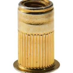 1/4-20, 0.39 Insert Dia, 0.68" OAL, Knurled Body Open End Threaded Insert