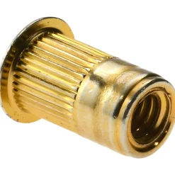 1/4-20, 0.39 Insert Dia, 0.68" OAL, Knurled Body Open End Threaded Insert