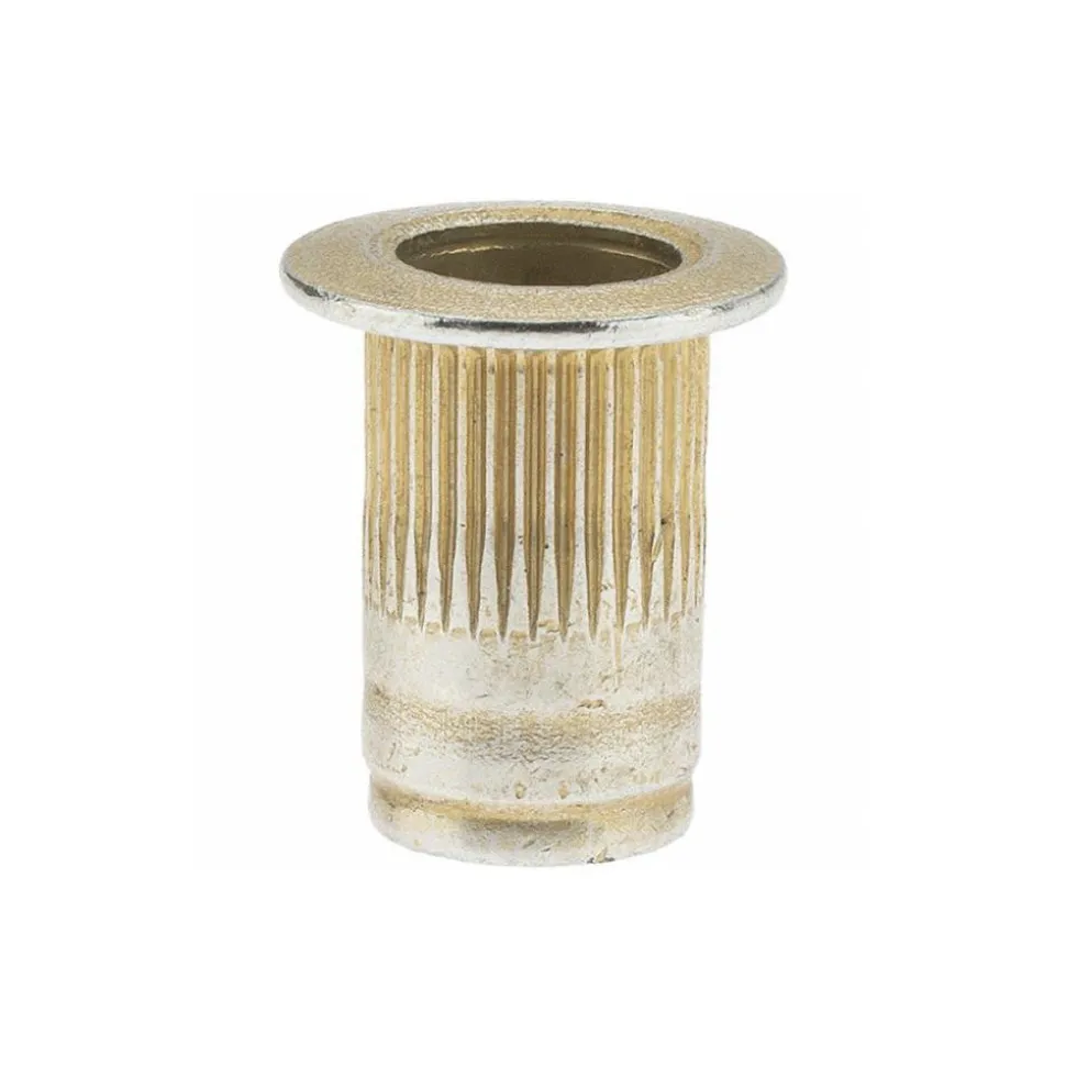 #8-32, 0.265 Insert Dia, 0.42" OAL, Knurled Body Open End Threaded Insert