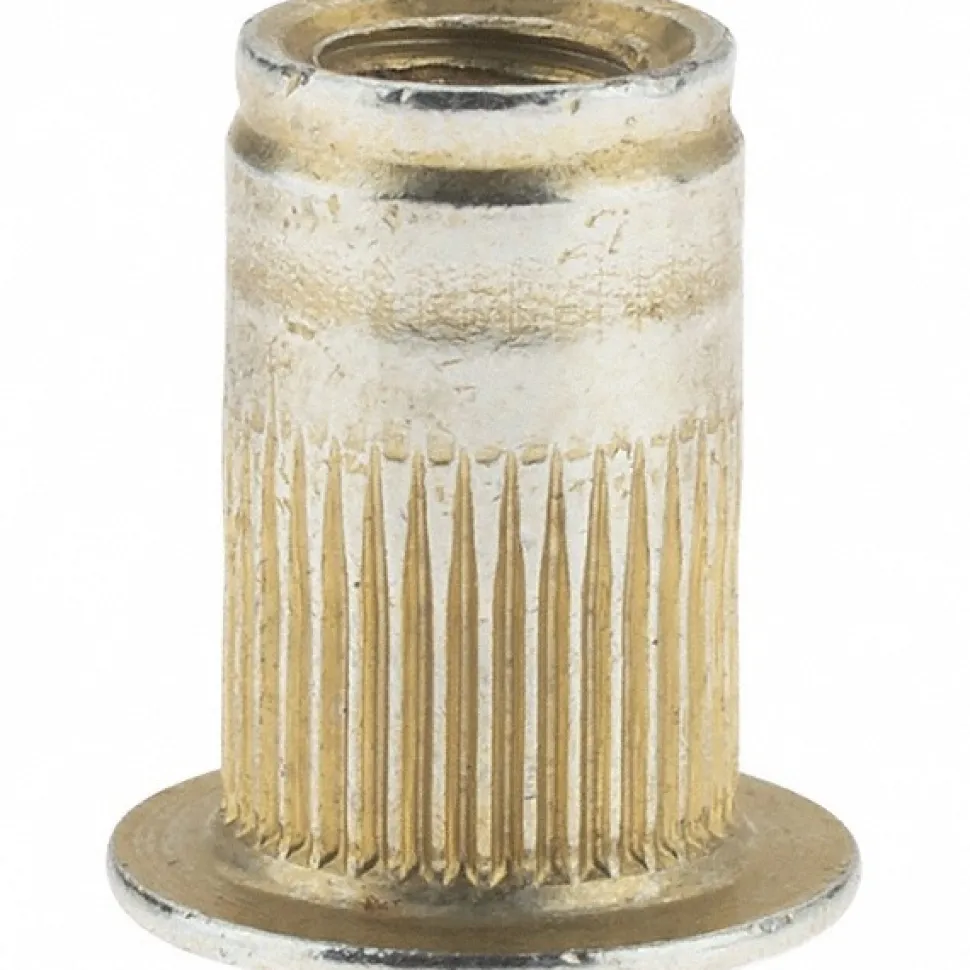 #8-32, 0.265 Insert Dia, 0.42" OAL, Knurled Body Open End Threaded Insert