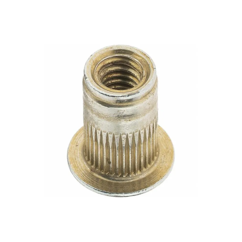 #8-32, 0.265 Insert Dia, 0.42" OAL, Knurled Body Open End Threaded Insert