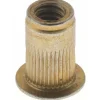#10-24, 0.296 Insert Dia, 0.475" OAL, Knurled Body Open End Threaded Insert