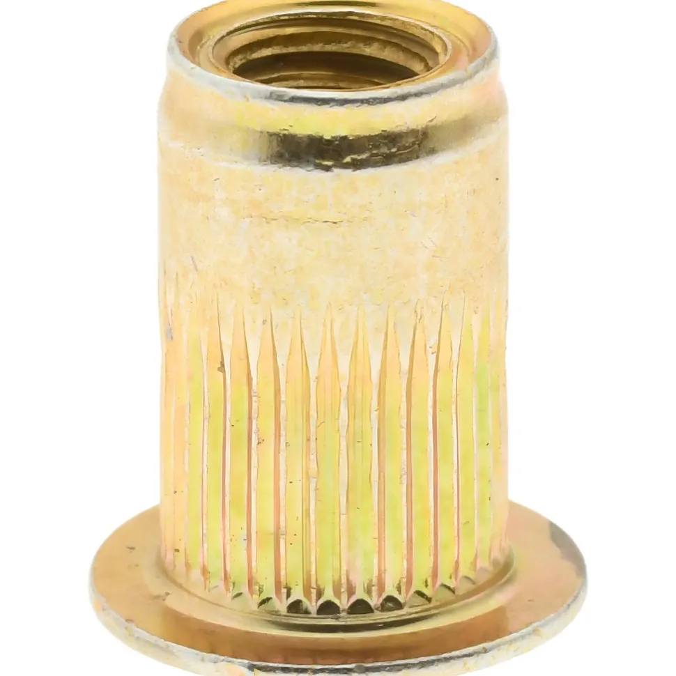 #10-32, 0.296 Insert Dia, 0.475" OAL, Knurled Body Open End Threaded Insert