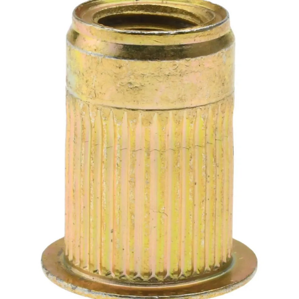 3/8-16, 0.53 Insert Dia, 0.805" OAL, Knurled Body Open End Threaded Insert