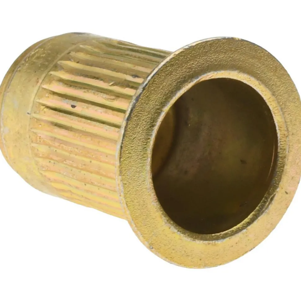 3/8-16, 0.53 Insert Dia, 0.805" OAL, Knurled Body Open End Threaded Insert