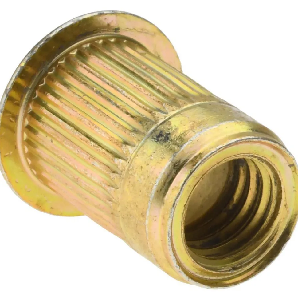 3/8-16, 0.53 Insert Dia, 0.805" OAL, Knurled Body Open End Threaded Insert