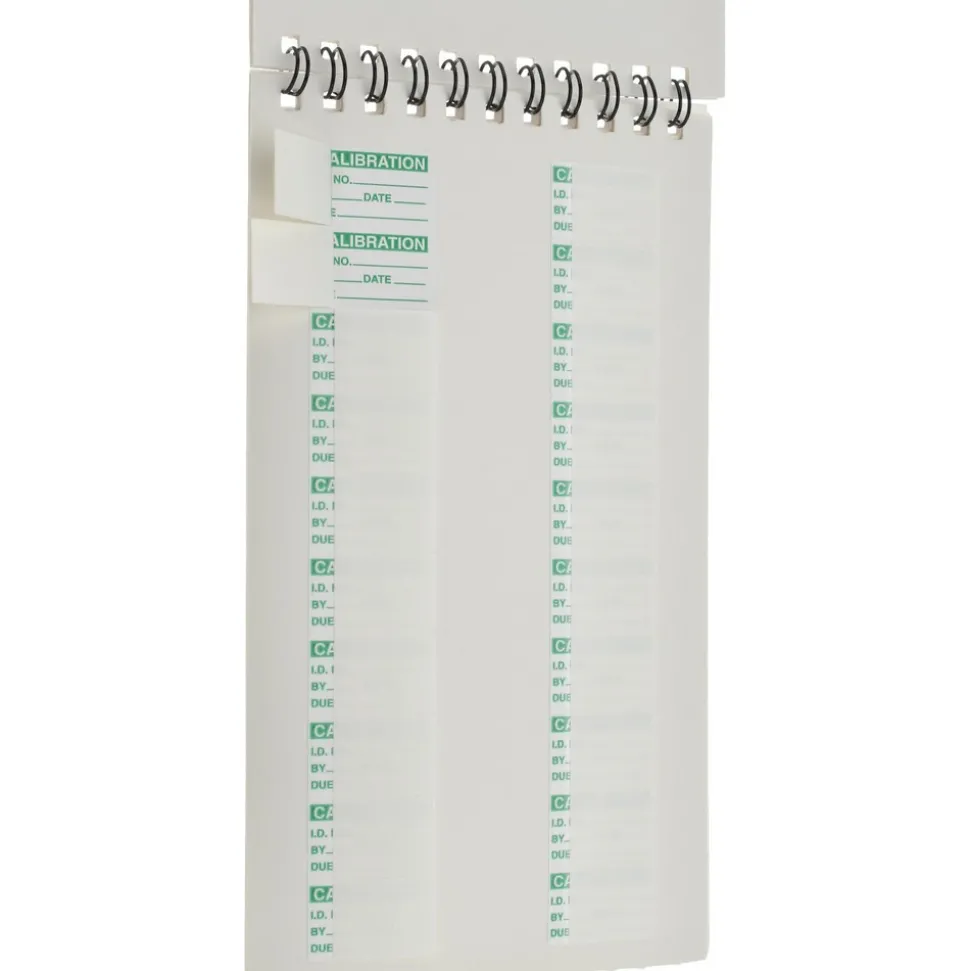 Inspection & Quality Label: "Calibration I.D. No.__ By__Date__Due__", Rectangle, 1" Wide