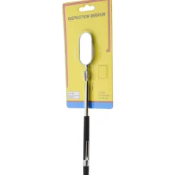 Inspection Mirror: Oval, Vinyl Handle