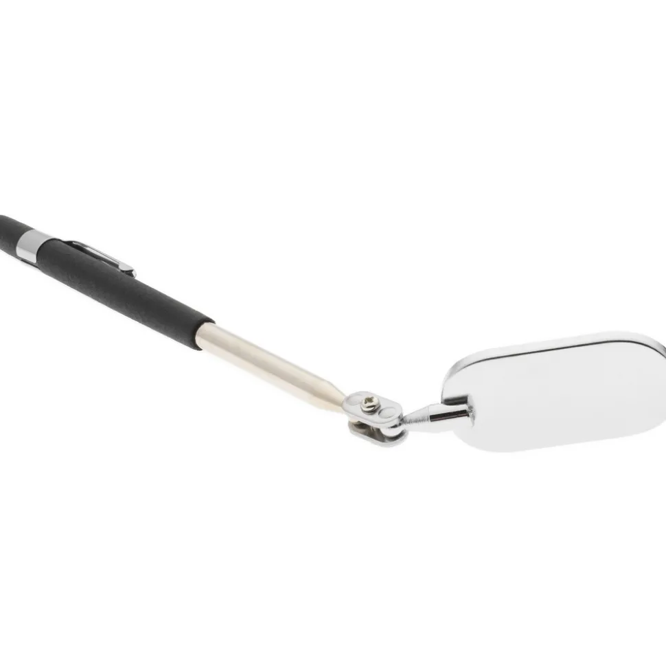Inspection Mirror: Oval, Vinyl Handle