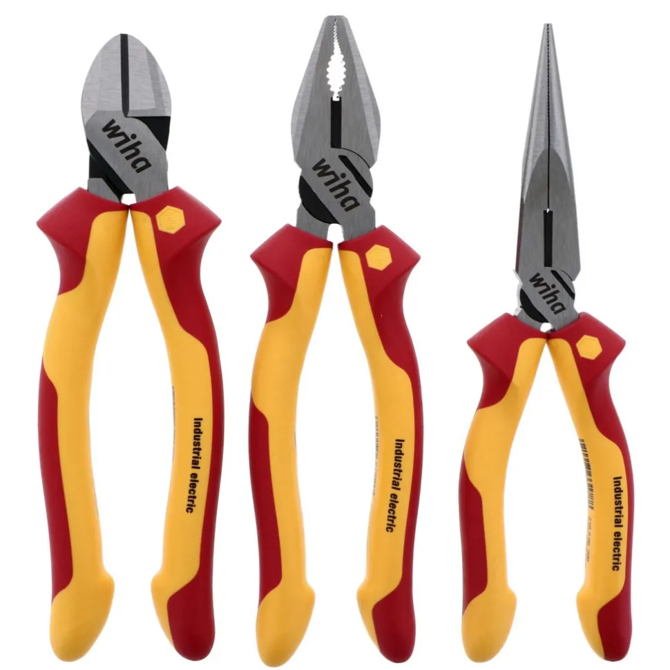 Insulated Cutter & Plier Set: 3 Pc