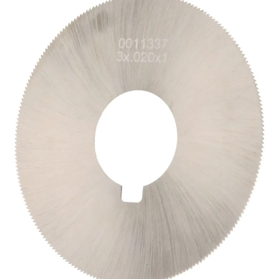 Jeweler's Saw: 3" Dia, 0.02" Thick, 1" Arbor Hole, 220 Teeth, High Speed Steel
