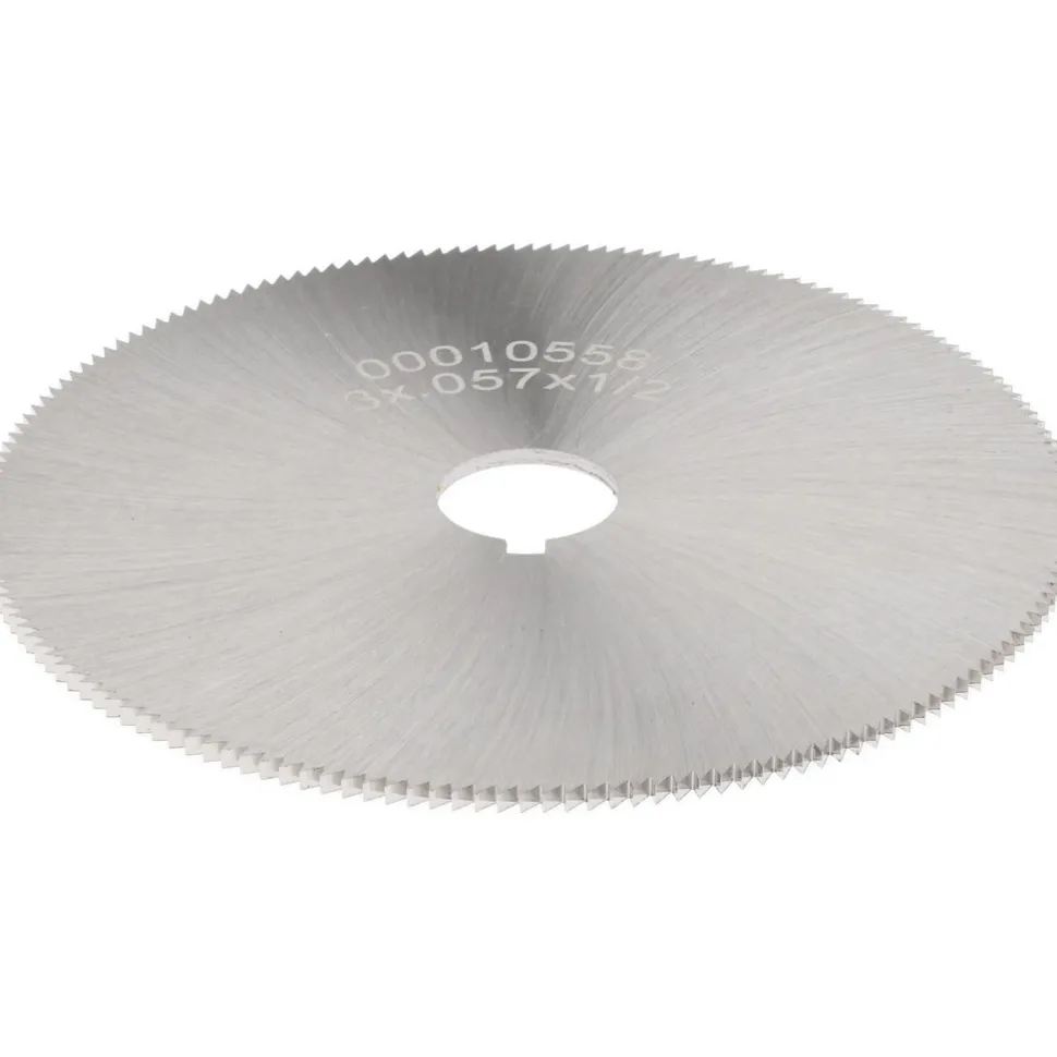Jeweler's Saw: 3" Dia, 0.057" Thick, 1/2" Arbor Hole, 168 Teeth, High Speed Steel