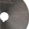 Jeweler's Saw: 3" Dia, 0.032" Thick, 1/2" Arbor Hole, 168 Teeth, High Speed Steel