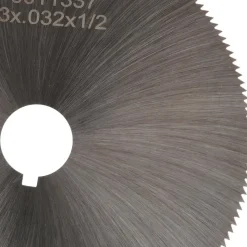 Jeweler's Saw: 3" Dia, 0.032" Thick, 1/2" Arbor Hole, 168 Teeth, High Speed Steel