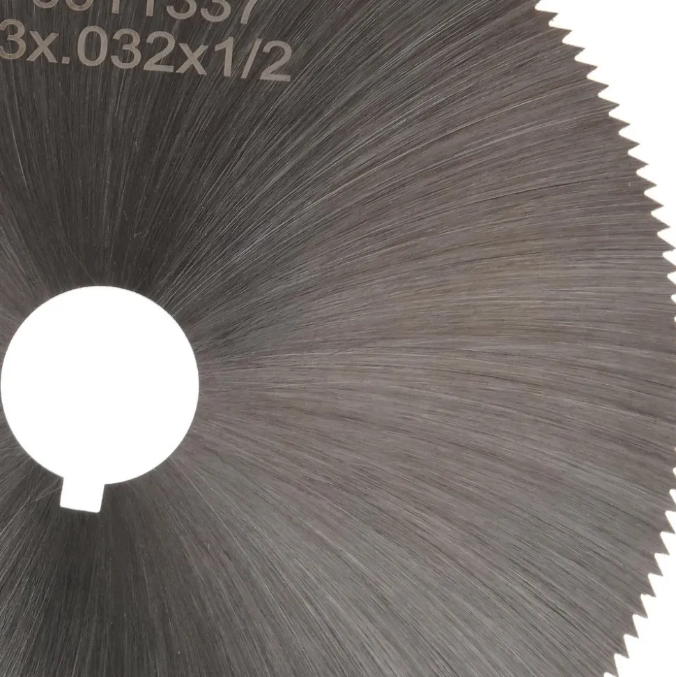 Jeweler's Saw: 3" Dia, 0.032" Thick, 1/2" Arbor Hole, 168 Teeth, High Speed Steel