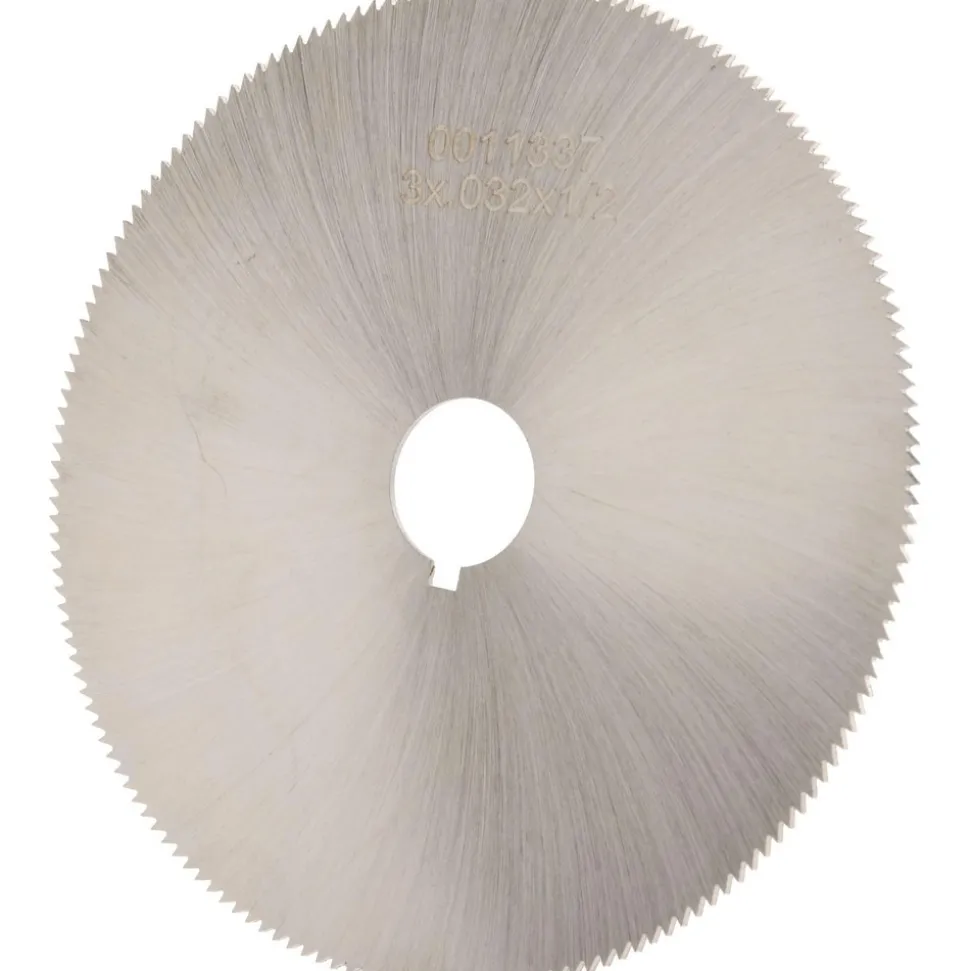 Jeweler's Saw: 3" Dia, 0.032" Thick, 1/2" Arbor Hole, 168 Teeth, High Speed Steel