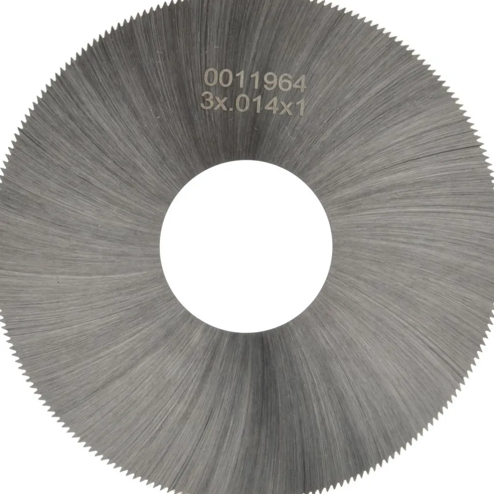Jeweler's Saw: 3" Dia, 0.014" Thick, 1" Arbor Hole, 220 Teeth, High Speed Steel
