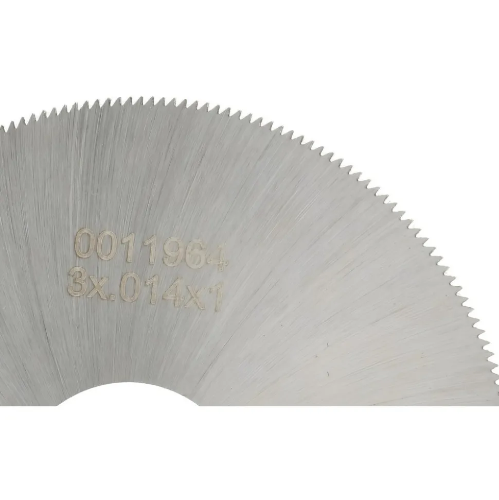 Jeweler's Saw: 3" Dia, 0.014" Thick, 1" Arbor Hole, 220 Teeth, High Speed Steel