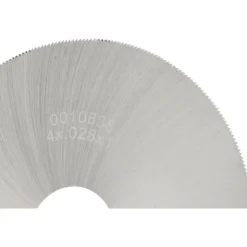 Jeweler's Saw: 4" Dia, 0.028" Thick, 1" Arbor Hole, 310 Teeth, High Speed Steel