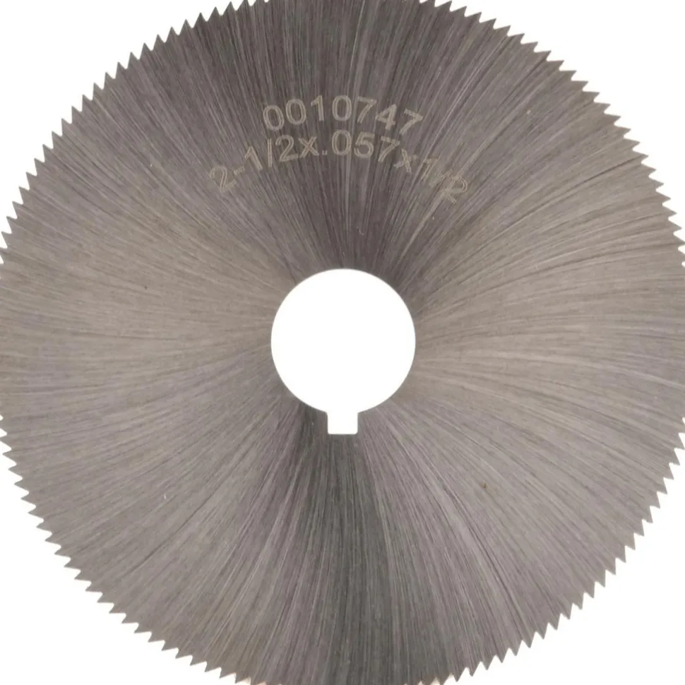 Jeweler's Saw: 2-1/2" Dia, 0.057" Thick, 1/2" Arbor Hole, 140 Teeth, High Speed Steel