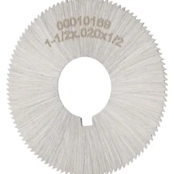 Jeweler's Saw: 1-1/2" Dia, 0.02" Thick, 1/2" Arbor Hole, 110 Teeth, High Speed Steel