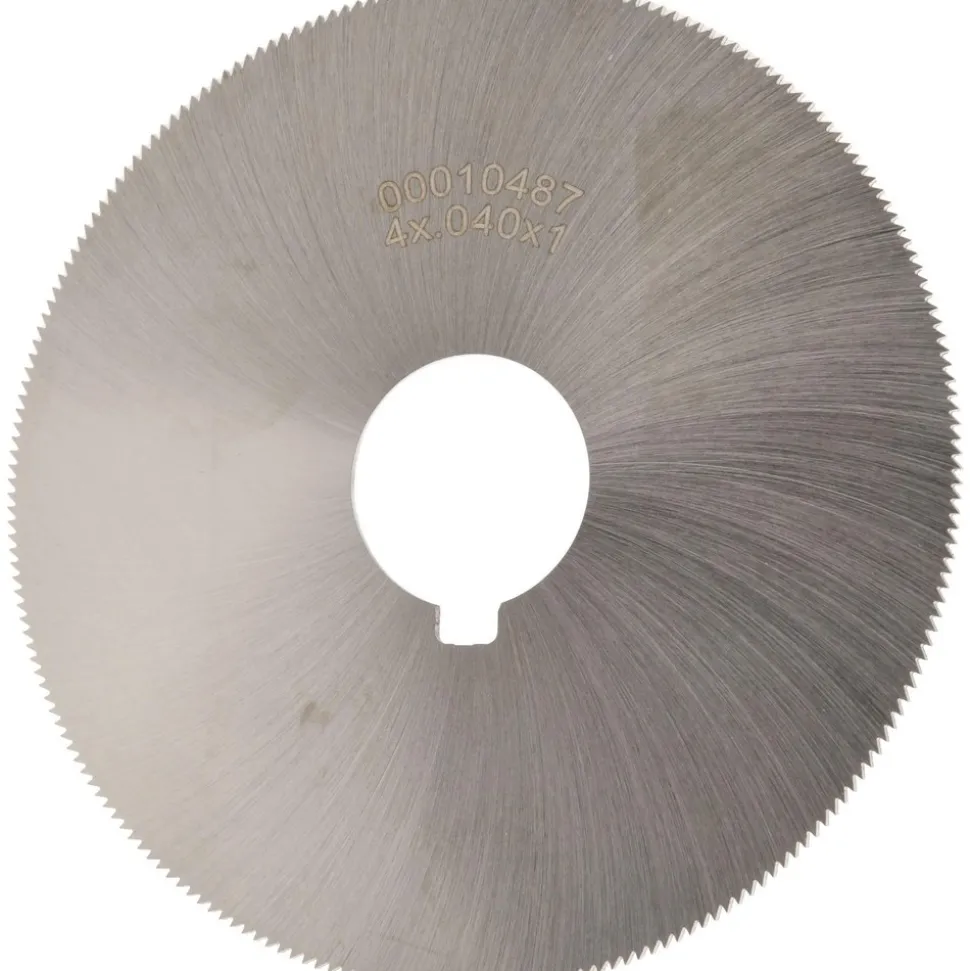Jeweler's Saw: 4" Dia, 0.04" Thick, 1" Arbor Hole, 220 Teeth, High Speed Steel