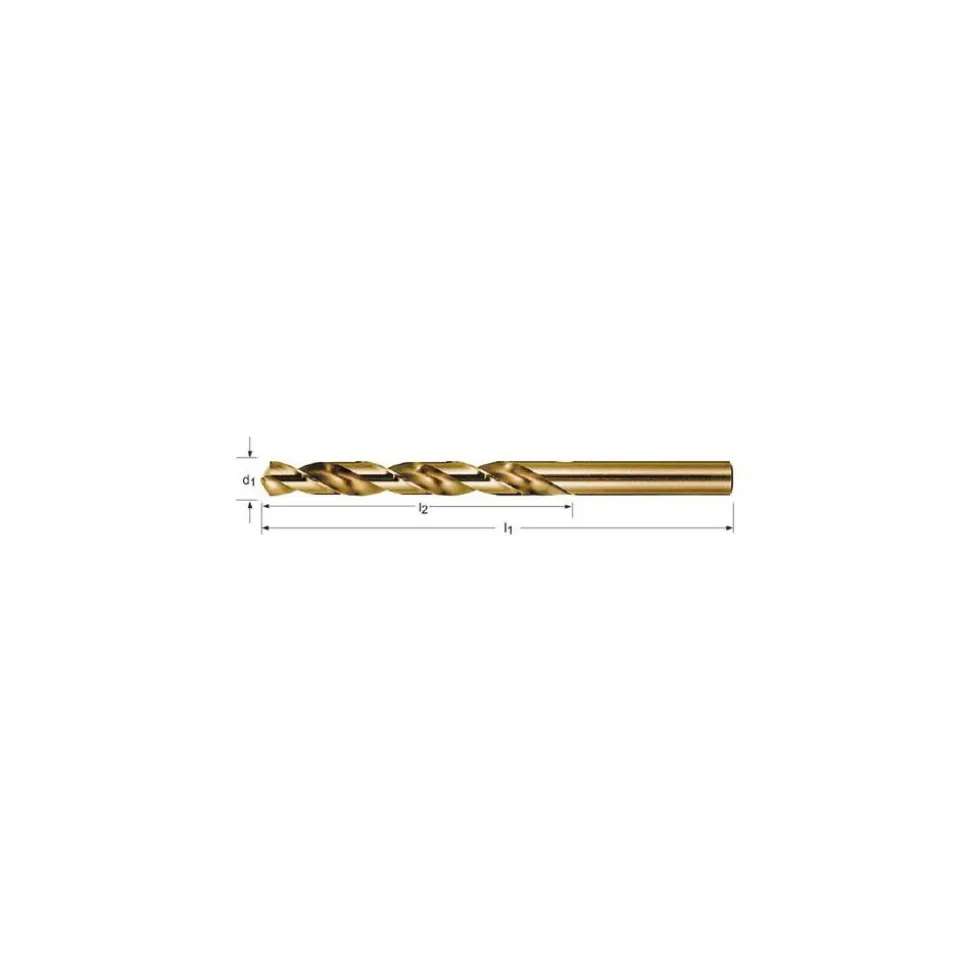 Jobber Length Drill Bit: 5/16" (0.3125) Dia, 135 deg, Cobalt