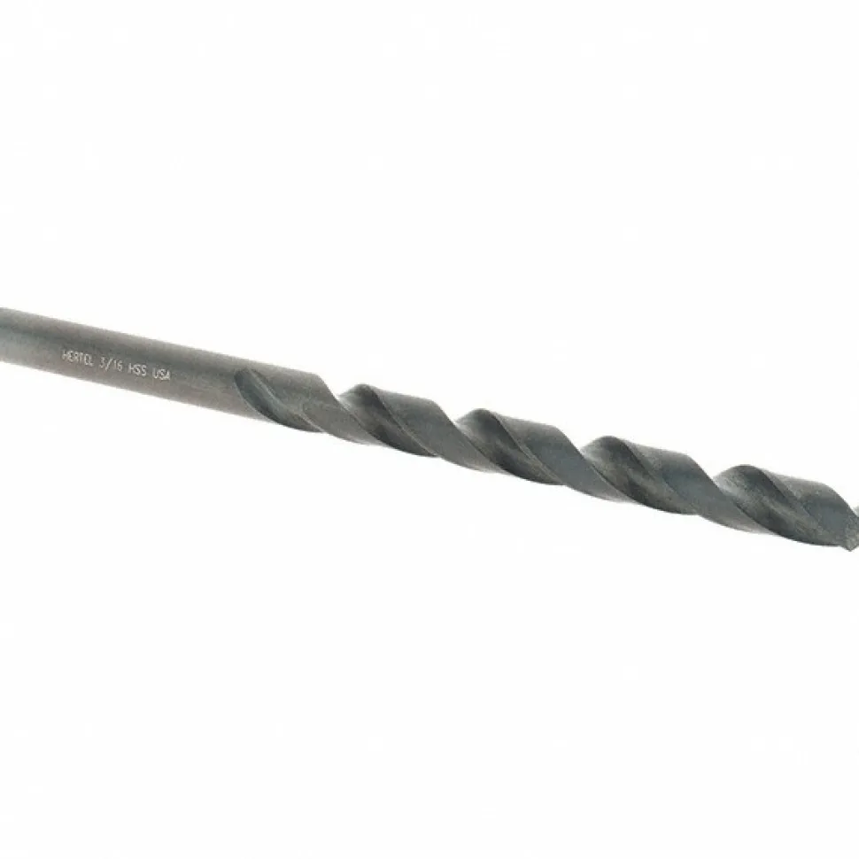 Jobber Length Drill Bit: 3/16" (0.1875) Dia, 118 deg, HSS
