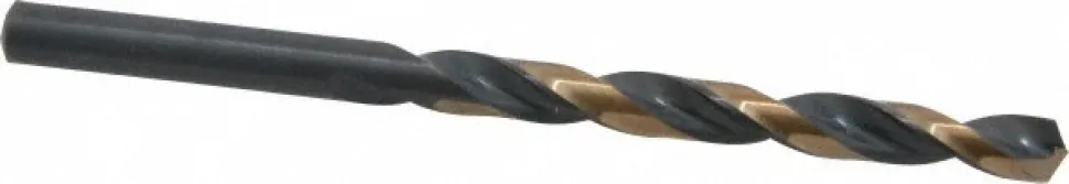 Jobber Length Drill Bit: 1/4" (0.2500) Dia, 135 deg, HSS
