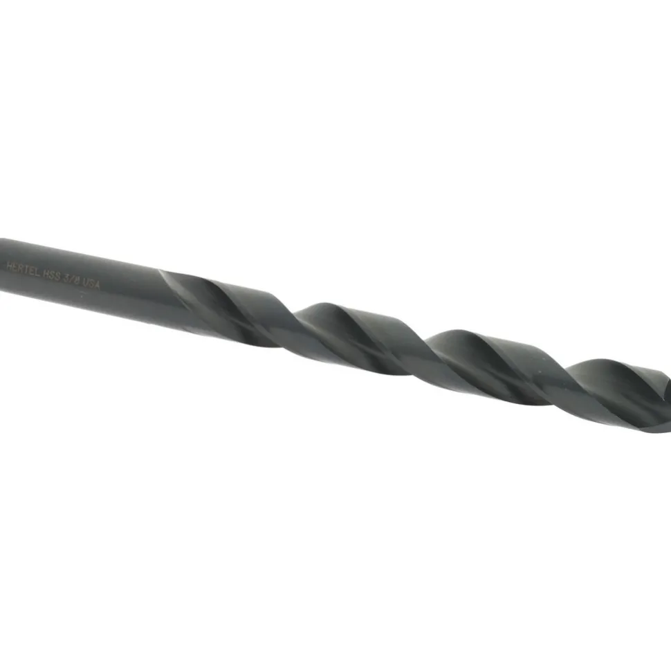 Jobber Length Drill Bit: 3/8" (0.3750) Dia, 135 deg, HSS