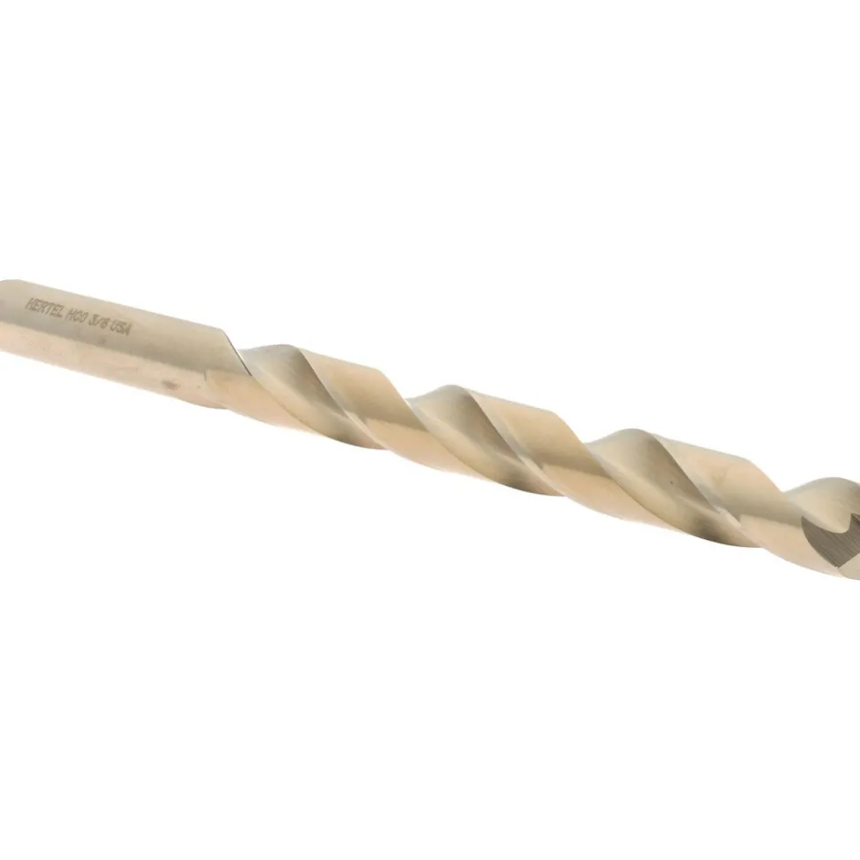 Jobber Length Drill Bit: 3/8" (0.3750) Dia, 135 deg, Cobalt