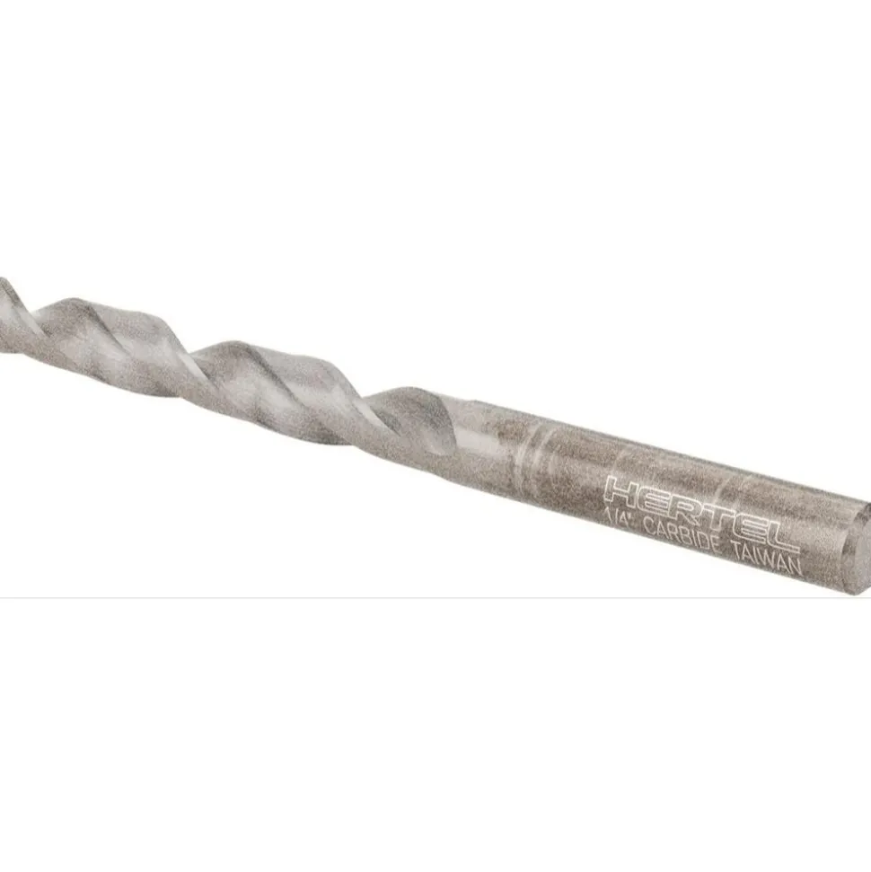 Jobber Length Drill Bit: 1/4" (0.2500) Dia, 118 deg, Solid Carbide