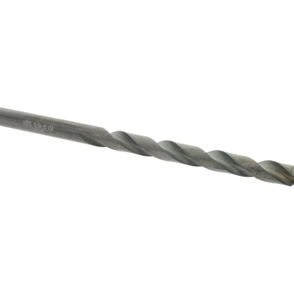 Jobber Length Drill Bit: 15/64" (0.2344) Dia, 118 deg, HSS