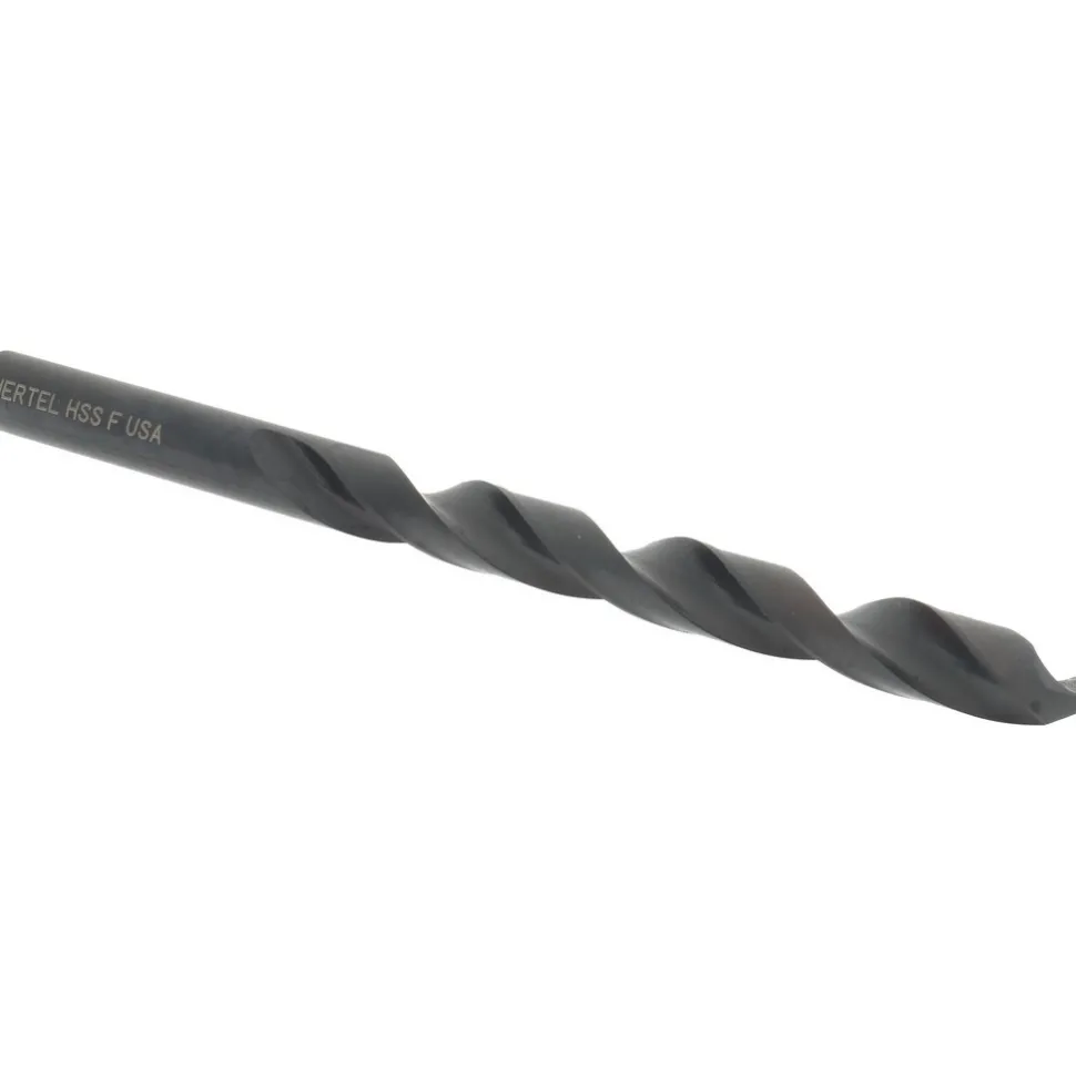 Jobber Length Drill Bit: Letter F (0.2570) Dia, 135 deg, HSS