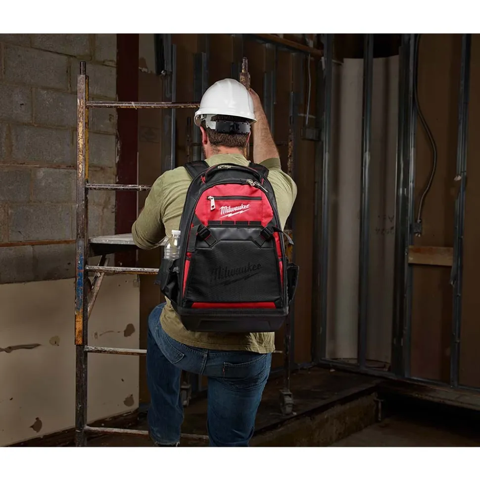 Jobsite Backpack: 15.4" High, 19.9" Long, 9" Wide, 35 Pockets