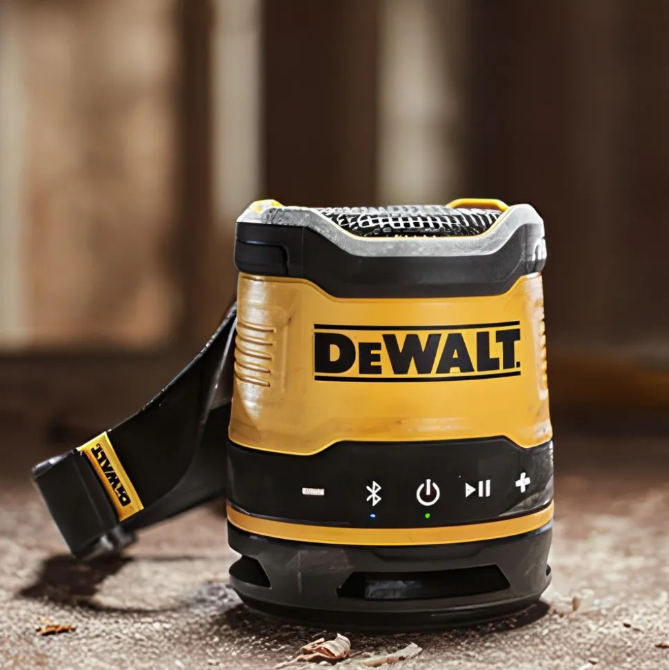 Job Site Radios: Job Site Radio Type: Bluetooth Speaker; Radio Reception: Bluetooth; Power Type: Rechargeable Battery