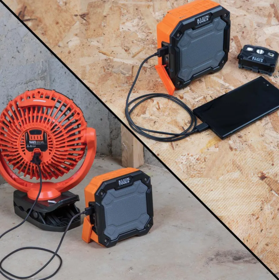 Job Site Radios: Job Site Radio Type: Bluetooth Speaker; Power Type: Rechargeable Battery