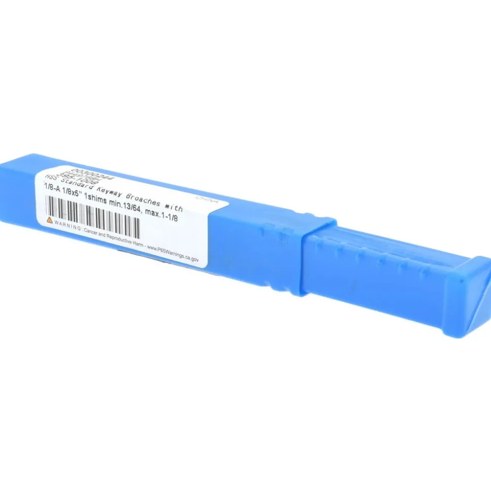 Keyway Broach: Style A, High Speed Steel, 1/8" Wide