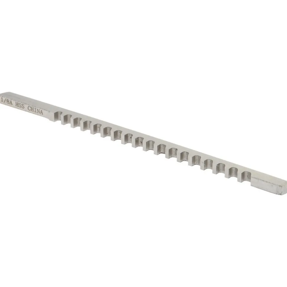 Keyway Broach: Style A, High Speed Steel, 1/8" Wide