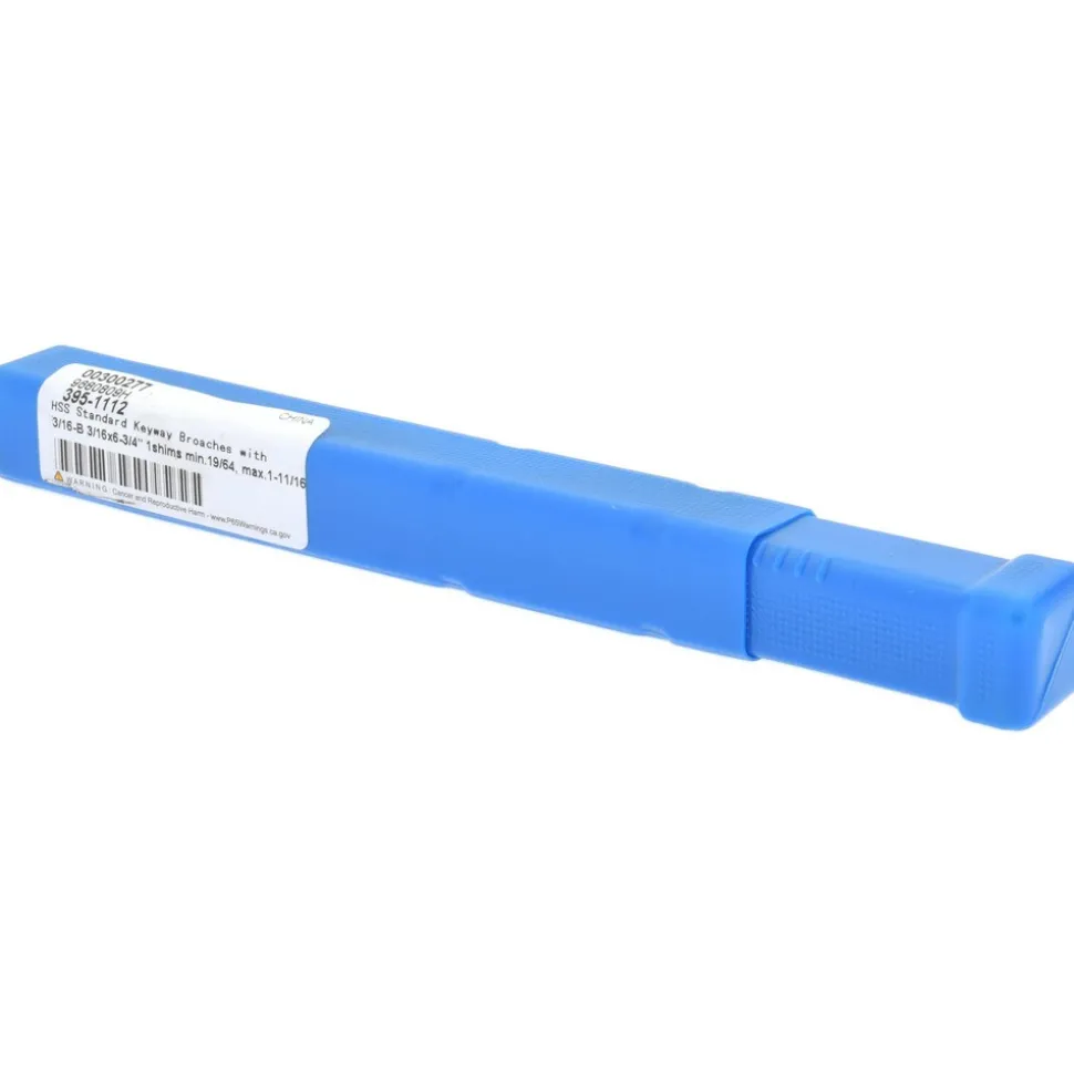 Keyway Broach: Style B, High Speed Steel, 3/16" Wide