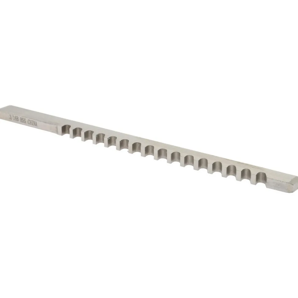 Keyway Broach: Style B, High Speed Steel, 3/16" Wide