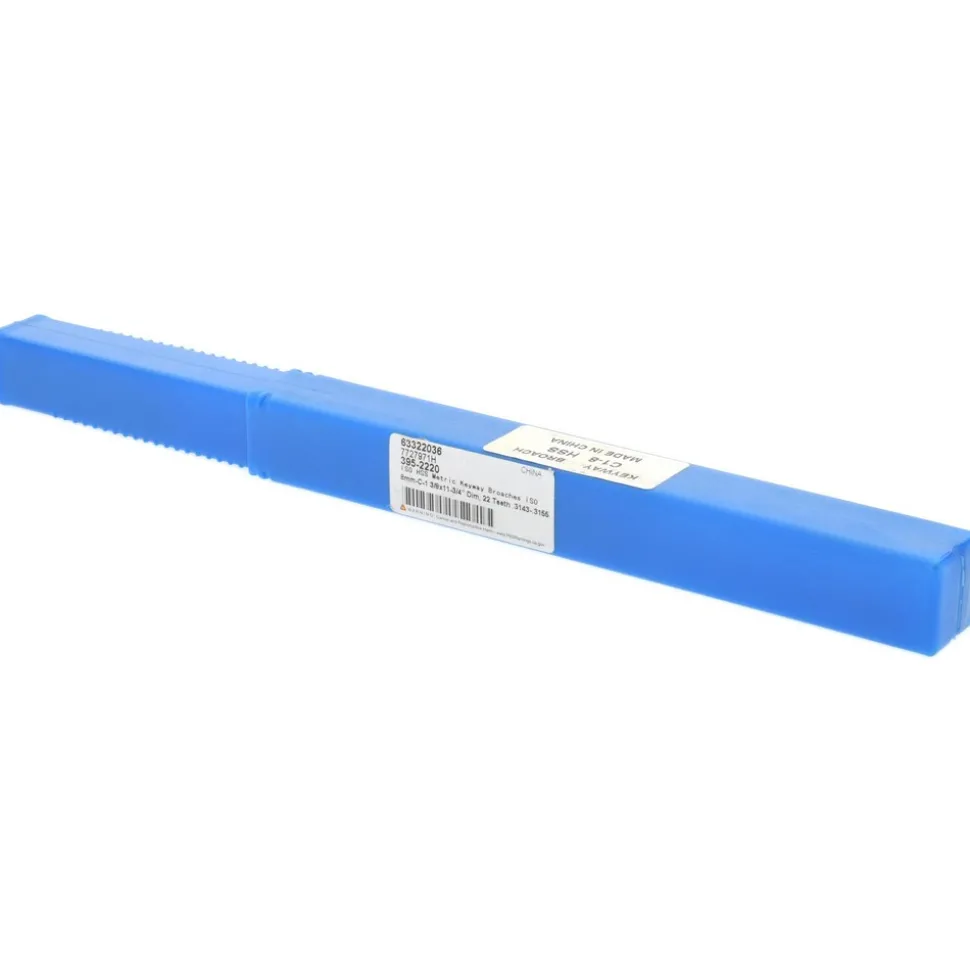 Keyway Broach: Style C-1, High Speed Steel, 8 mm Wide